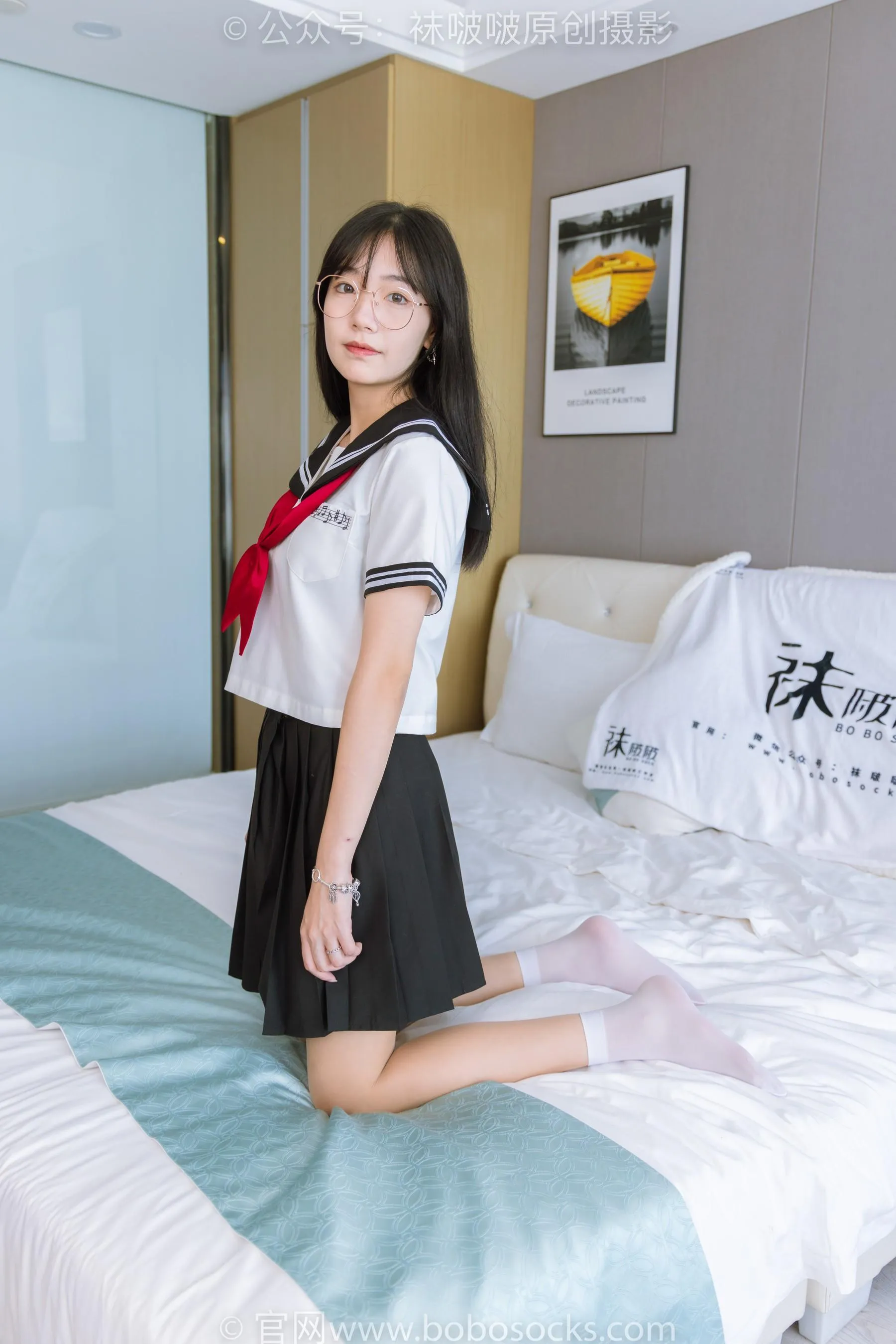 [BoBoSocks袜啵啵]NO.197 小甜豆-皮鞋、短白丝、肉丝、jk制服 [87P]插图2